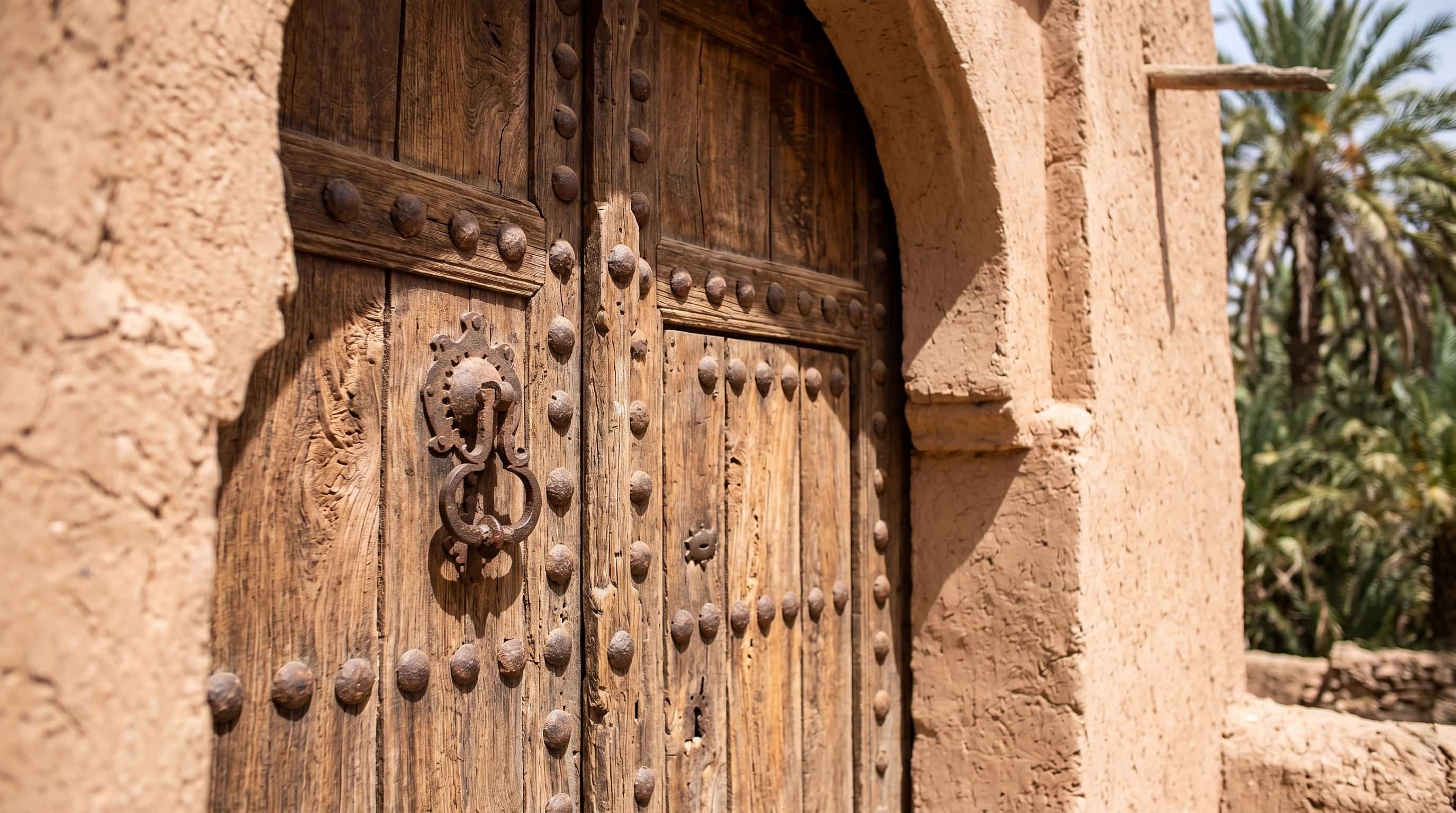 Anciennes murailles de Taroudant avec fleurs